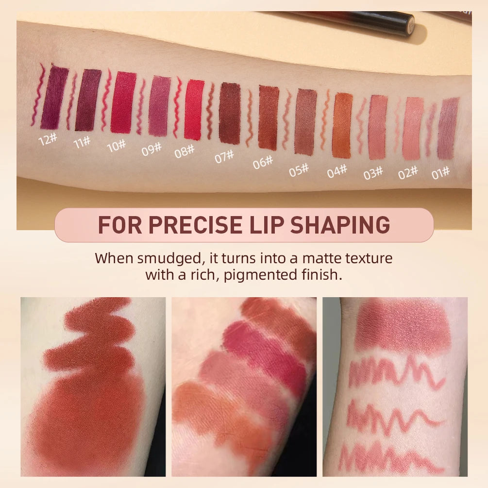 2 pc Lipstick and Pencil Waterproof Long-Lasting Lip Color