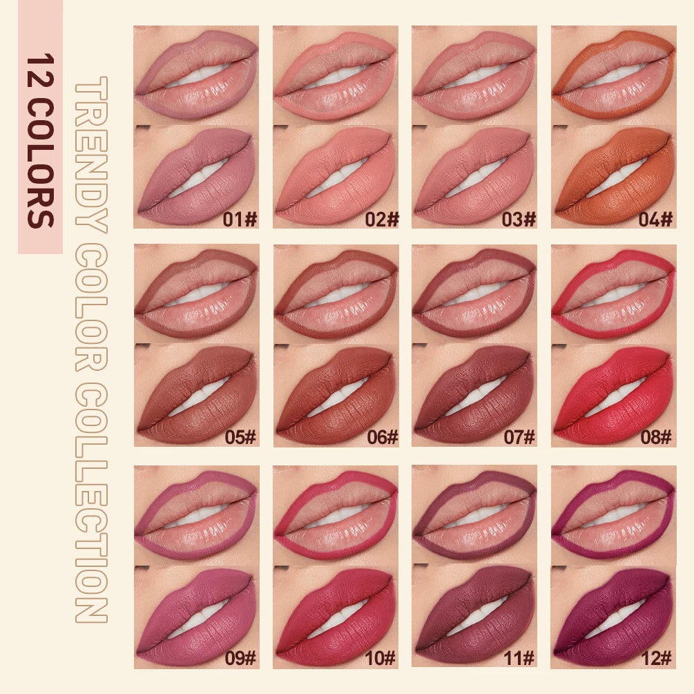 2 pc Lipstick and Pencil Waterproof Long-Lasting Lip Color