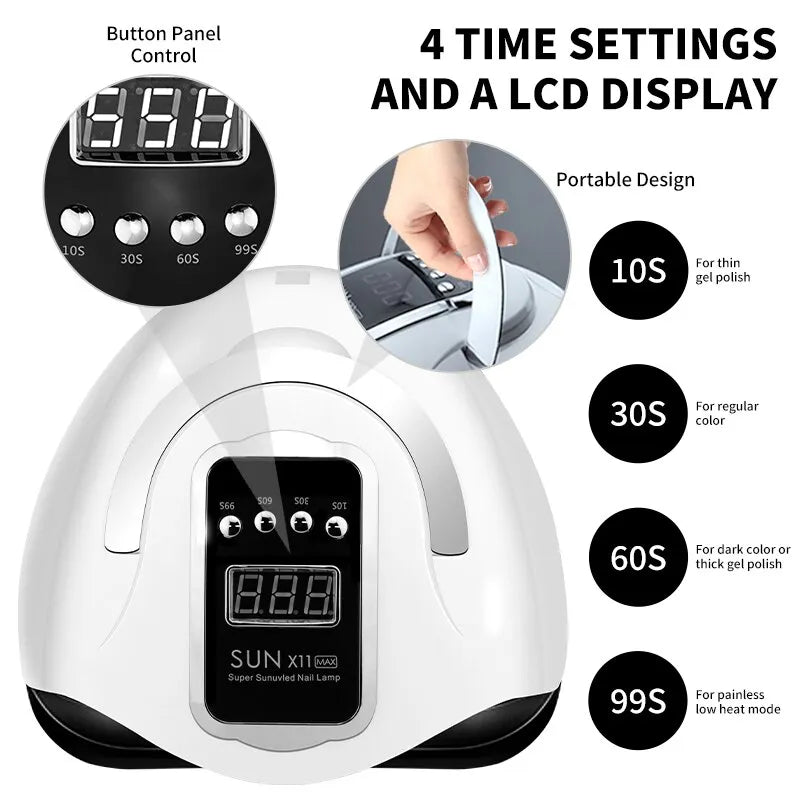 Gel Polish Manicure Lamp SUN X11 MAX 280W Auto Sensor LED