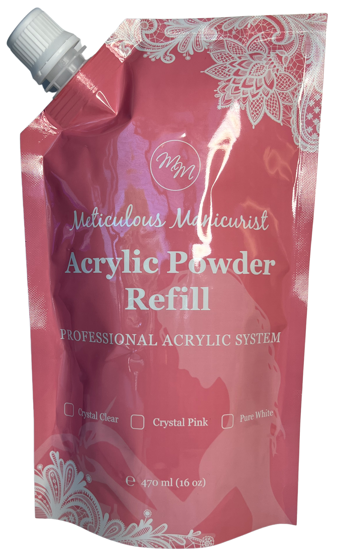 Acrylic Powder (Clear) 2oz Jar Or 16oz Refill Bag