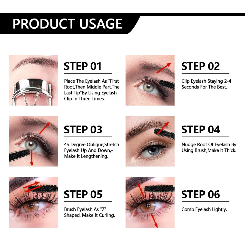 Black Mascara 4D Volume Waterproof