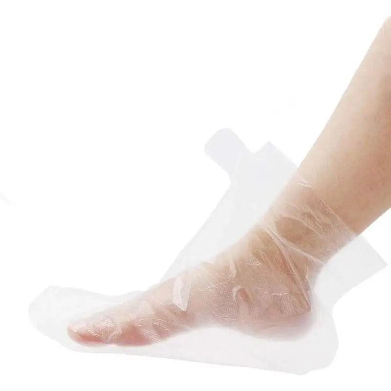 100pcs Paraffin Wax Bath Liners Plastic Feet Protectors Cover Hot Wax Therapy Booties Bags Covers for Foot Therabath Wax Treatme