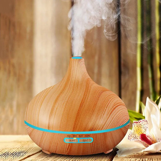 Light Wood Grain Aromatherapy Machine Mist-Humidifier 500 ml